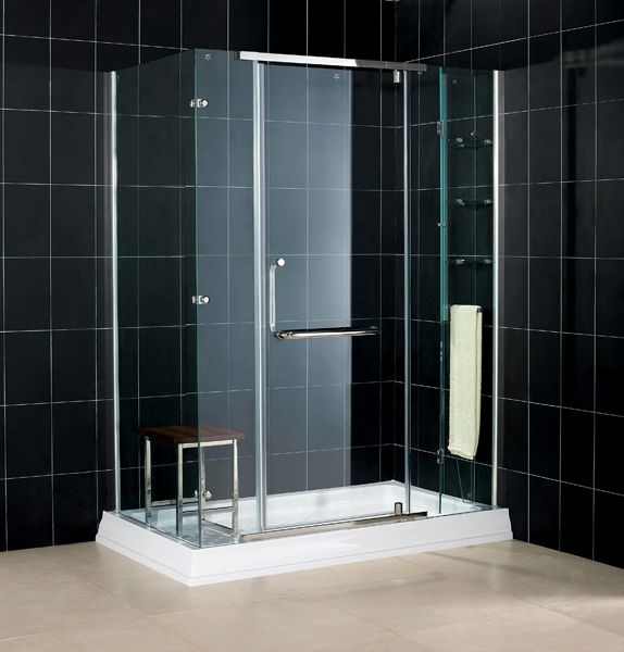 Dreamline Vista 34 X 58 X 73 Shower Enclosure, Chrome Finish Hardware 