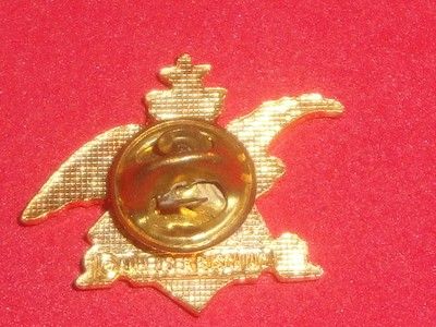 Anheuser Busch Beer Hat Pin Enamel Metal Vtg Licensed Eagle Pinback 