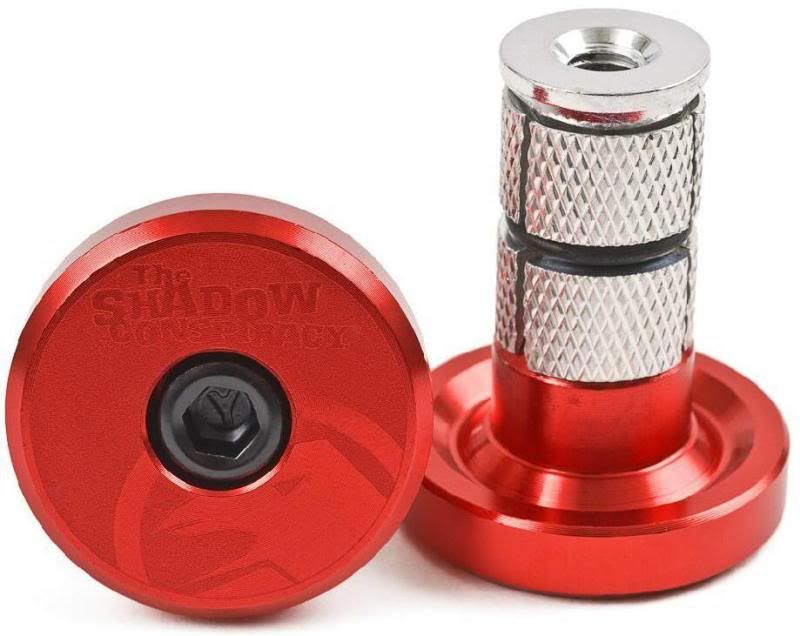   ALLOY BAR ENDS HANDLEBAR PLUGS BMX BIKE FIT S&M DK GT HARO RED  