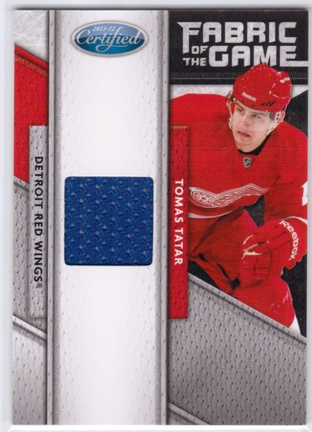 11 12 Panini Certified Fabric of the Game Tomas Tatar Jersey #/399 