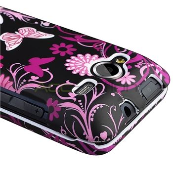 Pink Case+Privacy Film+Car Charger For HTC EVO Shift 4G  