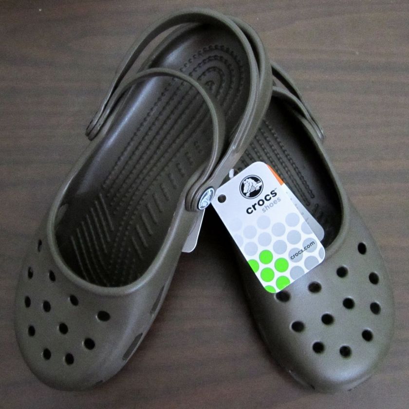 Crocs Mary Jane Women Shoes Chocolate 6 7 8 9 10 11 NWT  