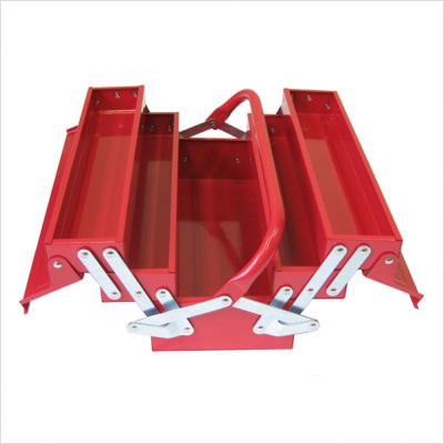   Portable Metal Tool Box with 5 Trays TB124 895422001243  