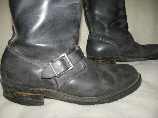 Engineer Boot Belted Men 9 Harness Motorcycle Work Riding BOOTS Blk 