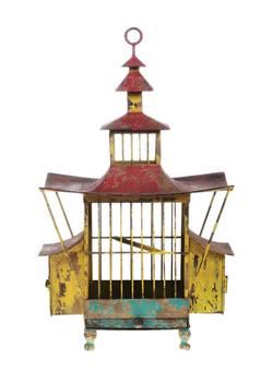   Birdcage old metal painting asian designer house NEW bird cage  