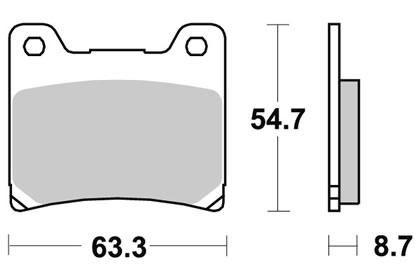 SBS 555 HS Brake Pads YAMAHA TDM 850  