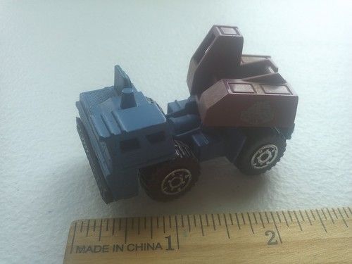   MATCHBOX 1984 MOBILE CRANE BLUE/PURPLE MB 4U CONSTRUCTION TRUCK  