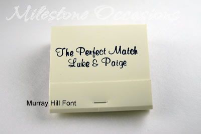 50 Personalized Matchbooks Matches Wedding ShowerFavors  