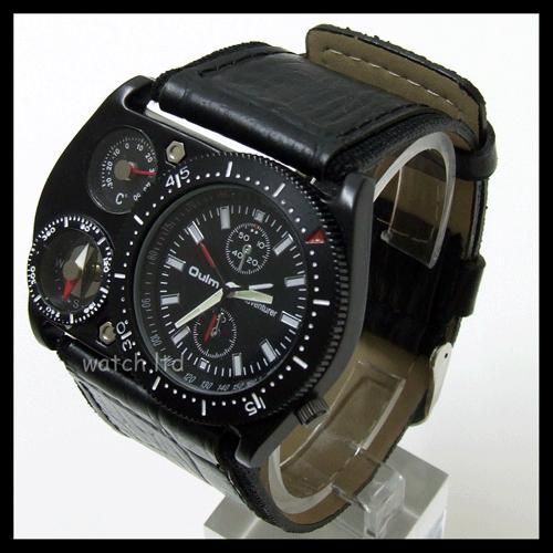 OULM Quartz thermometer Mens Military Watch UK Army 09  