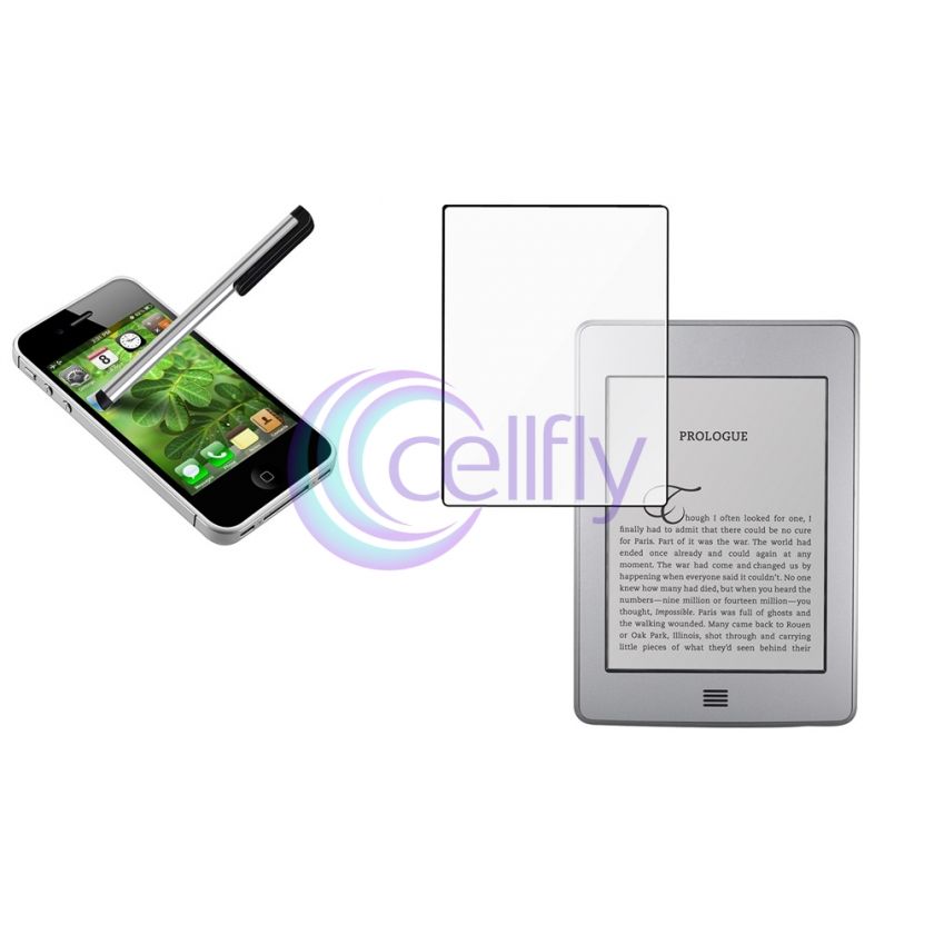 For  Kindle Touch 3G Premium Screen Protector LCD Guard+Silver 