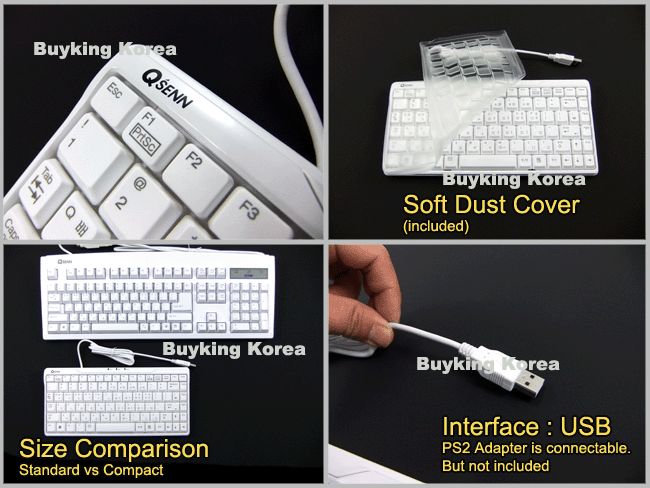   keys language english korean interface usb ps2 apater is connectable