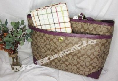   HERITAGE STRIPE Berry Purple 12351 DIAPER/LAPTOP/TRAVEL BAG  