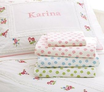 NEW Pottery Barn Karina Full Queen Quilt Shams Bed Skirt Cases 6PC 