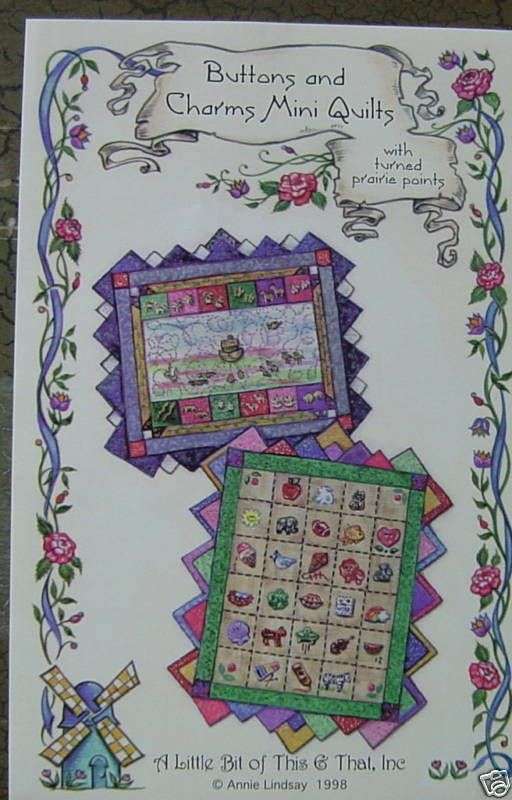 Pattern Buttons and Charms Mini Quilts quilting sew  