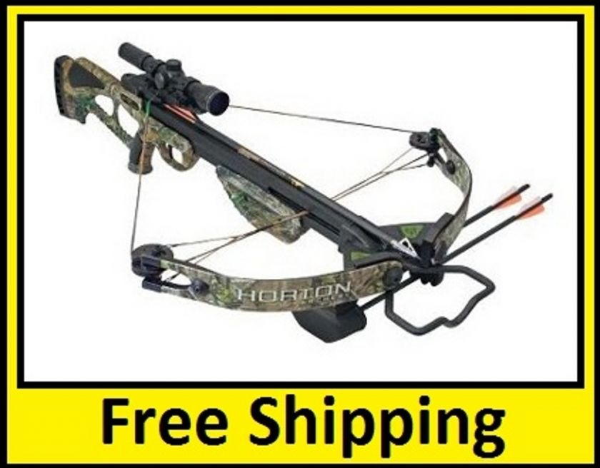 Horton Bone Collector 175# Crossbow Pkg w Scope & Qvr  