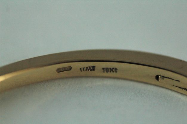 Roberto Coin Classica Parisienne Bangle Bracelet 18k Yellow Gold w 