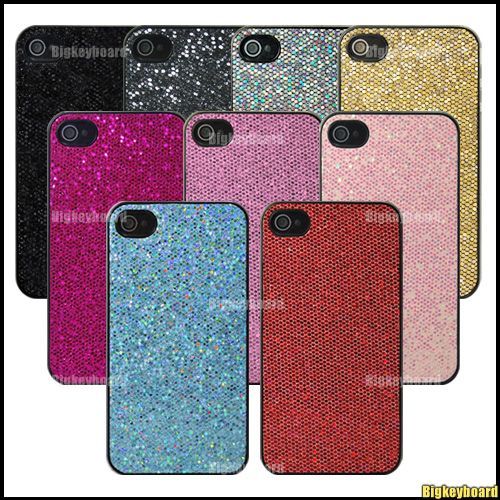 Bling Glitter Rubber Hard Case Cover for iPhone 4 4G  