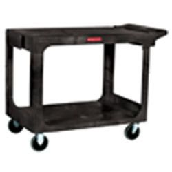 Rubbermaid Black Flat Shelf Utility Cart  