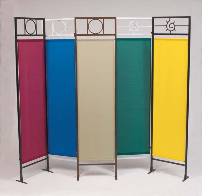 Color portable patio privacy screen w/ steel frame NEW  