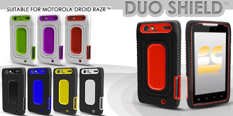 NEW PURPLE WHITE DUO SHIELD SOFT RUBBER HARD CASE FOR MOTOROLA DROID 