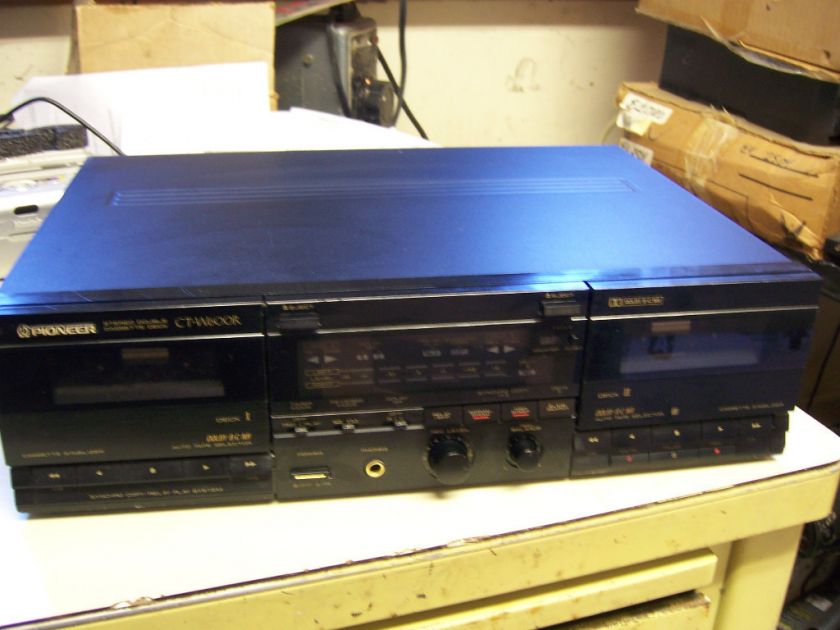 PIONEER CT W600R DUAL CASSETTE DECK w/MANUAL  