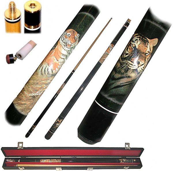 BENGAL TIGER 20 ounce Pool Cue Stick w Case Billiards  