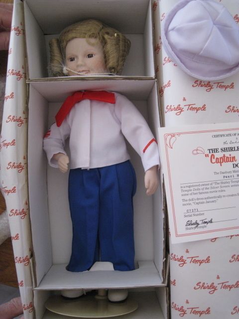 Captain January Shirley Temple Porcelain Doll Danbury Mint  