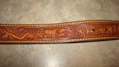 1979 Tex Tan Cowhide Belt Texas Wagon Trail Name Kit  