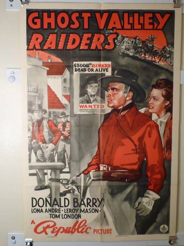 1940 GHOST VALLEY RAIDERS 1SHT   EXC. COND. WESTERN  