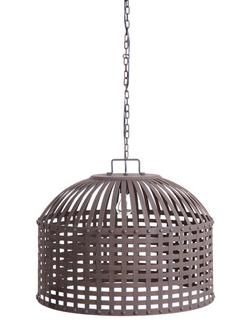 Industrial ROUND IRON BASKET WEAVE CHANDELIER light fixture factory 