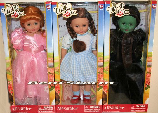 18 WIZARD Of OZ Madame Alexander DOROTHY GLINDA WITCH doll set 