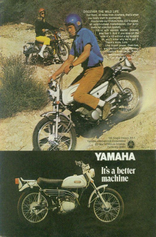 Yamaha 125 Single Enduro AT 1 1969 Motorcycle Ad  